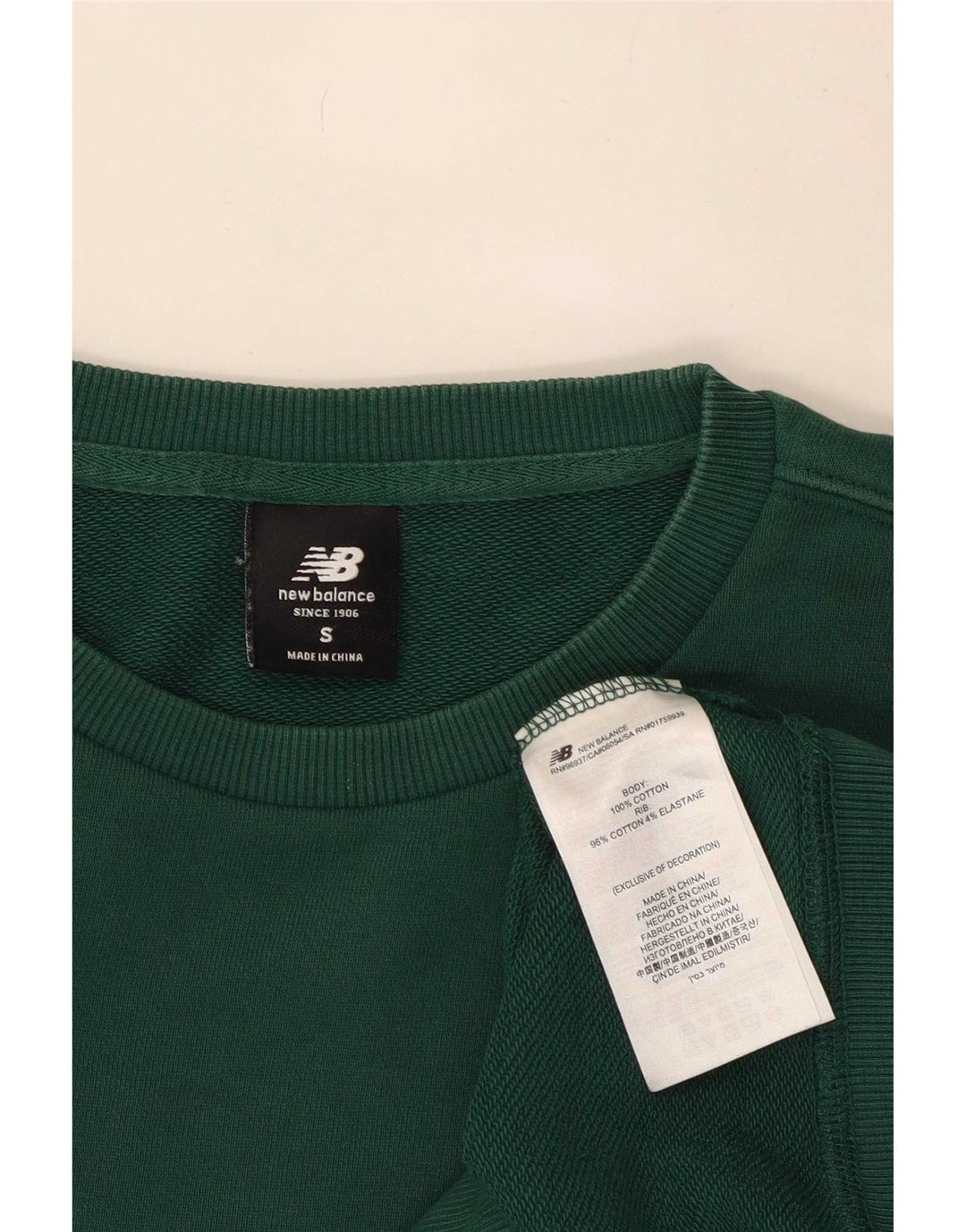 New Balance Sweat-shirt pour homme en coton vert petit