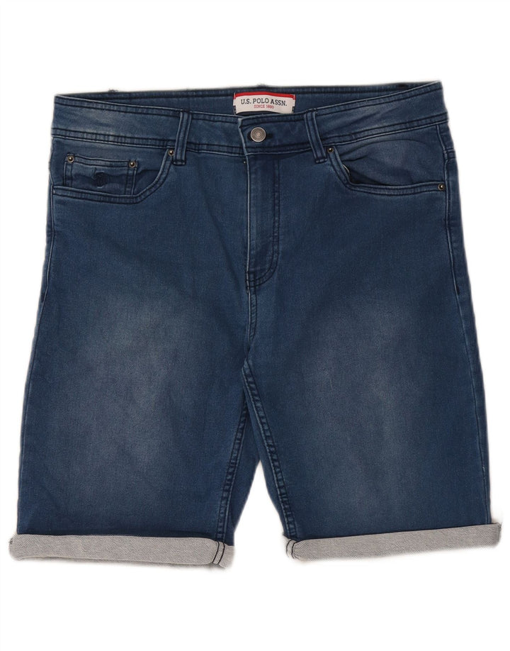 U.S. Polo Assn. Short en jean coupe classique W32 bleu moyen en polyester pour homme