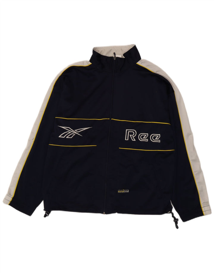 Reebok Veste de Survêtement Graphic Homme Bleu Marine Moyen Colourblock