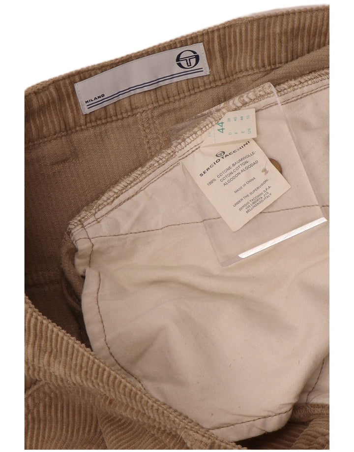 Sergio Tacchini Jupe en velours côtelé pour femme IT 44 Medium W34 Coton beige