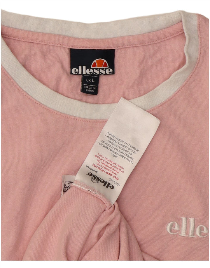 Ellesse Homme T-Shirt Top Large Rose Colourblock Coton