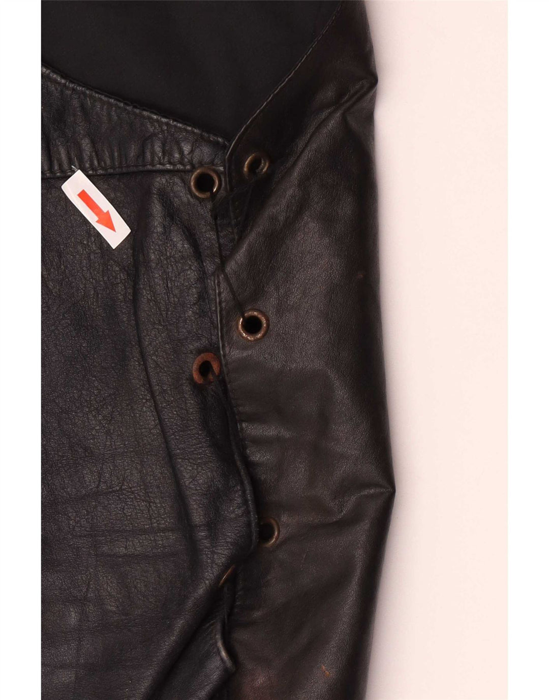 Gilet en cuir vintage pour homme petit motard noir