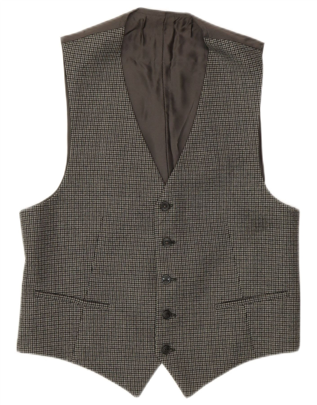 gilet homme vintage pied de poule gris moyen