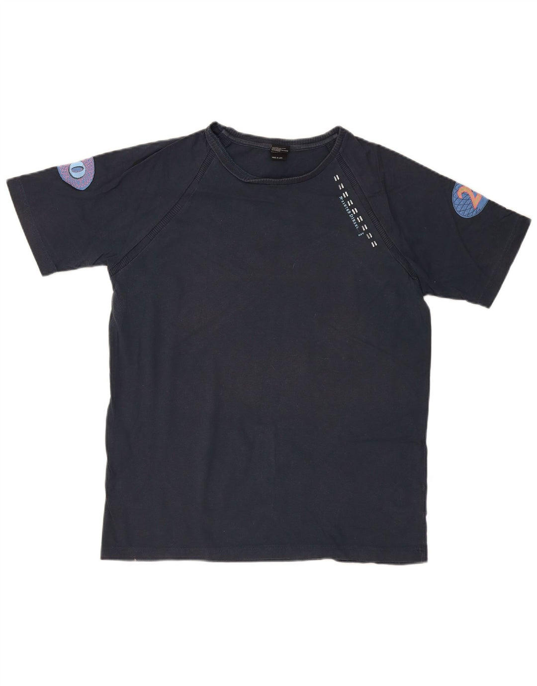 DIESEL T-Shirt Graphique Homme XL Bleu Marine