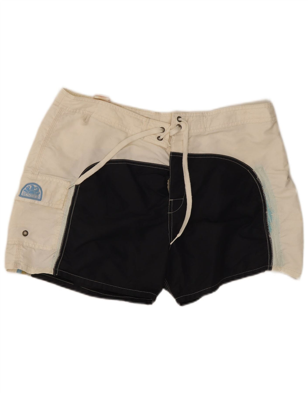 Sundek Short de bain homme grand nylon color block blanc