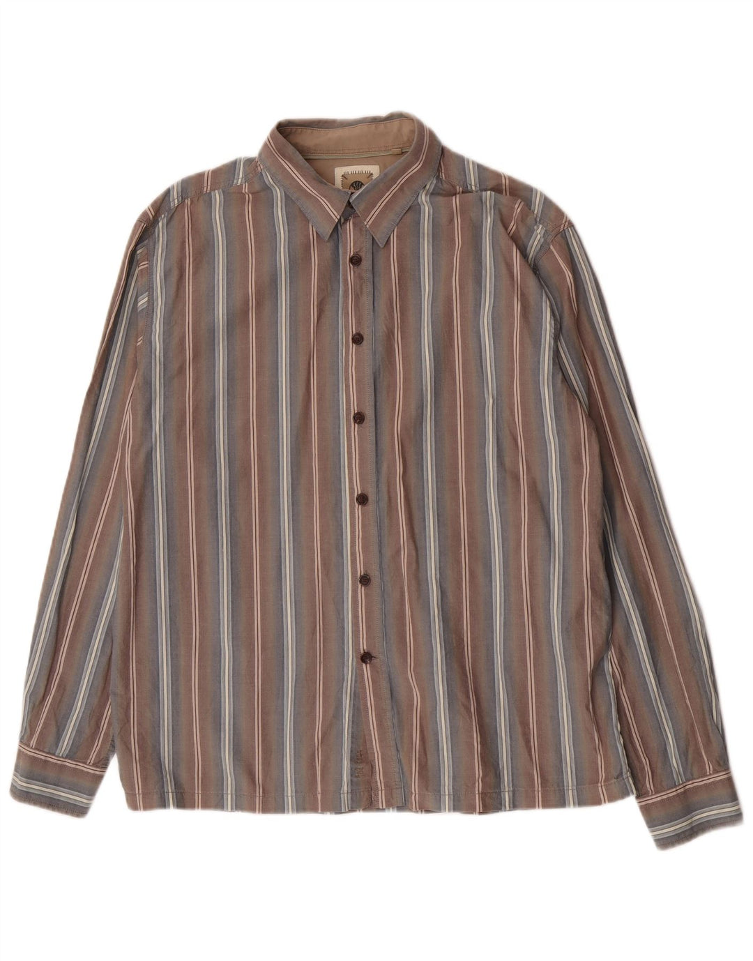 Chemise Homme Fat Face Large Gris Rayé Coton