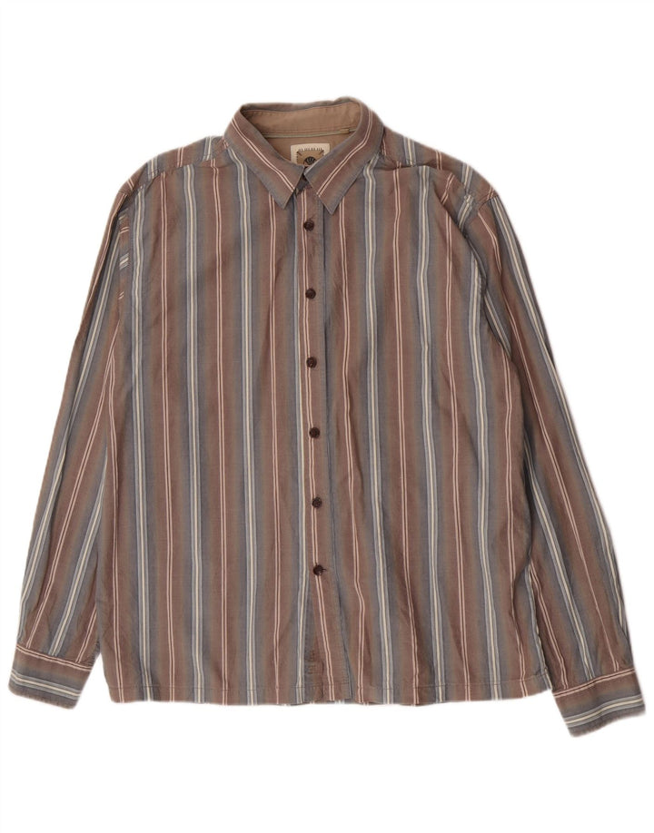 Chemise Homme Fat Face Large Gris Rayé Coton