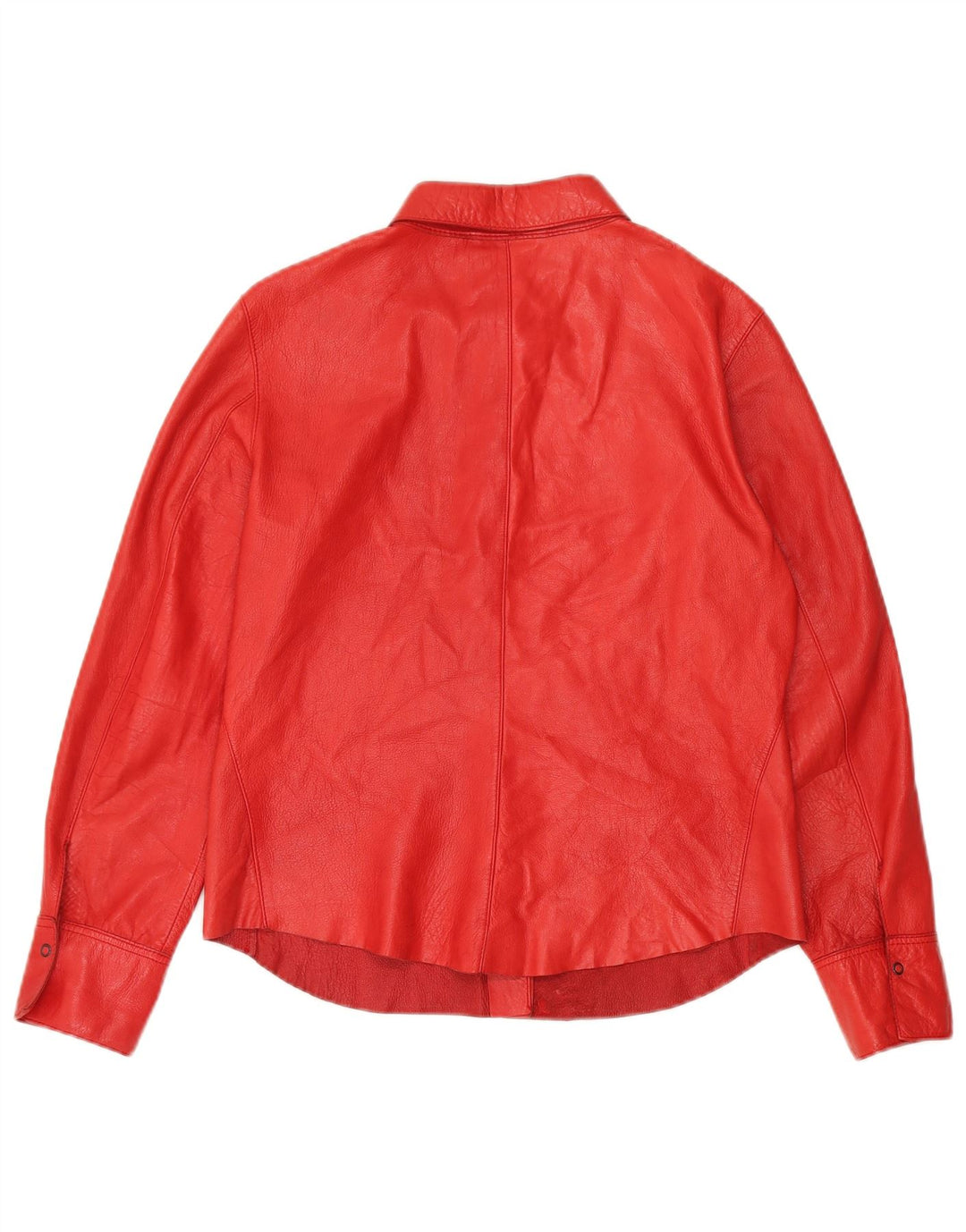 Strenesse Chemise en cuir pour femme UK 12 Peau d'agneau rouge moyen