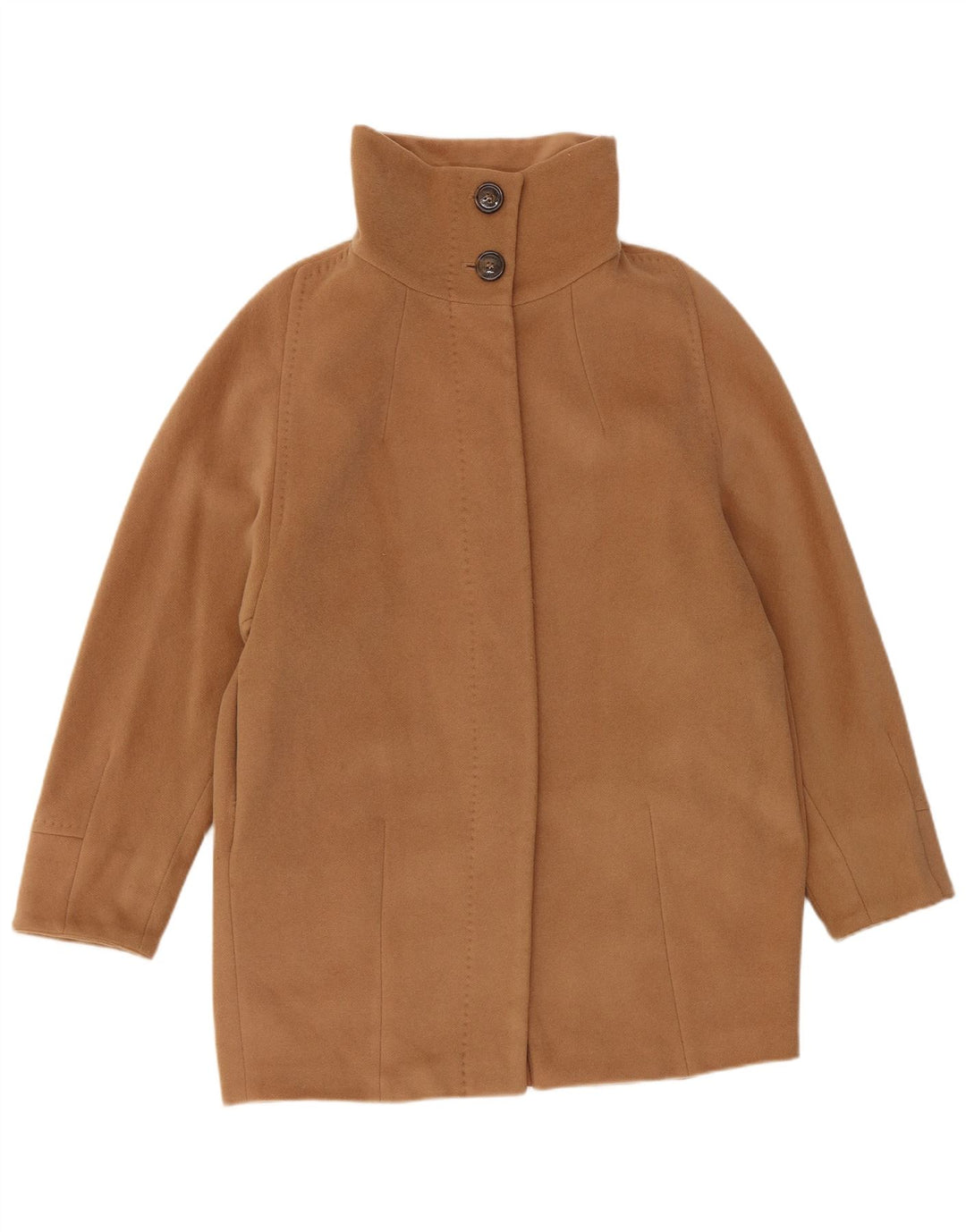 Max Mara Manteau de week-end pour femme UK 8 Petite laine vierge beige