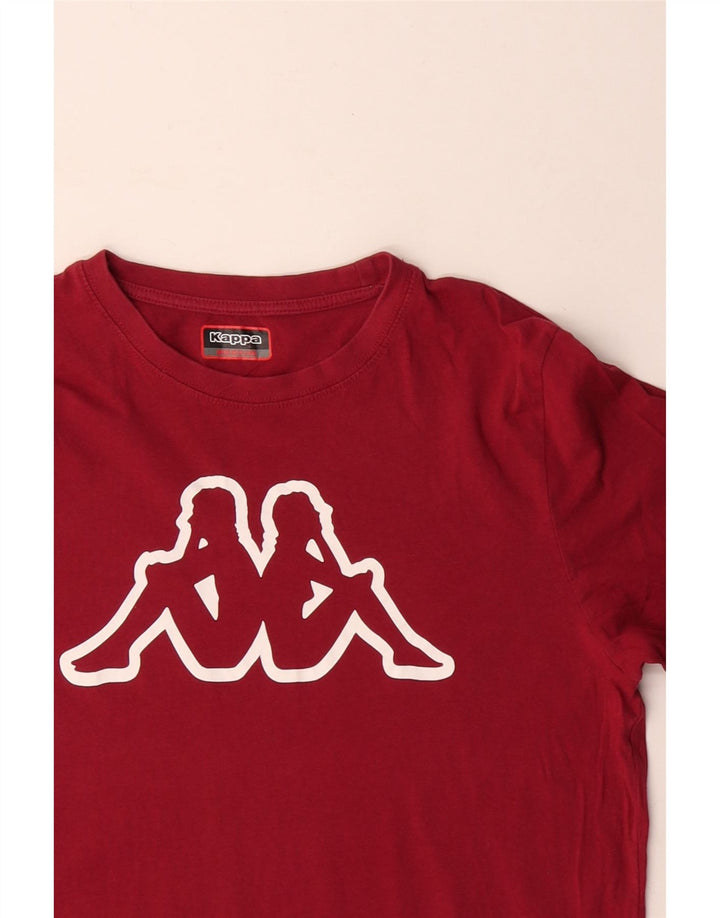 Kappa T-Shirt Graphique Homme Rouge Moyen Coton
