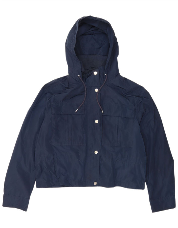 Marks & Spencer Veste bomber à capuche pour femme UK 12 Bleu marine moyen