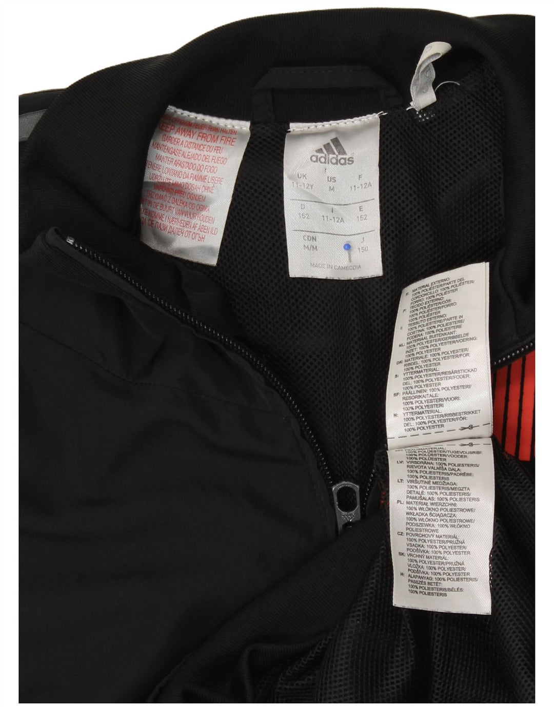 Adidas Veste de Survêtement Predator Garçon 11-12 Ans Noir Polyester