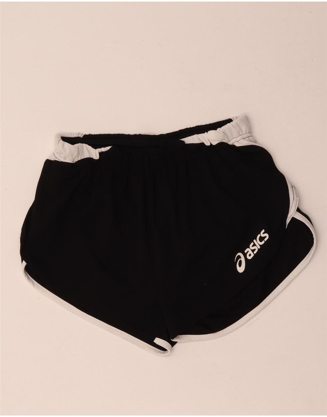 Asics Short de sport pour femme UK 10 Small Noir Colorblock Polyester