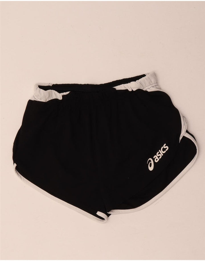 Asics Short de sport pour femme UK 10 Small Noir Colorblock Polyester