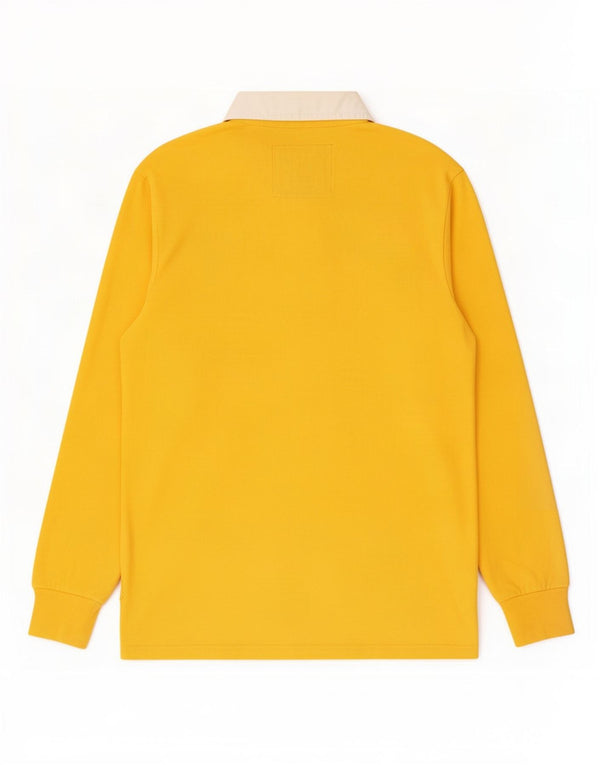 Woolrich Polo de Rugby Graphique à Manches Longues pour Homme Large Jaune Colorblock