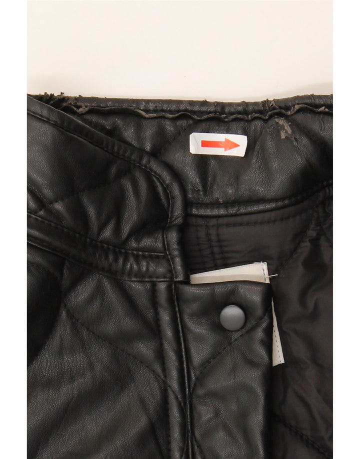 Zara Veste matelassée surdimensionnée pour femme UK 10 Petit Noir Polyester