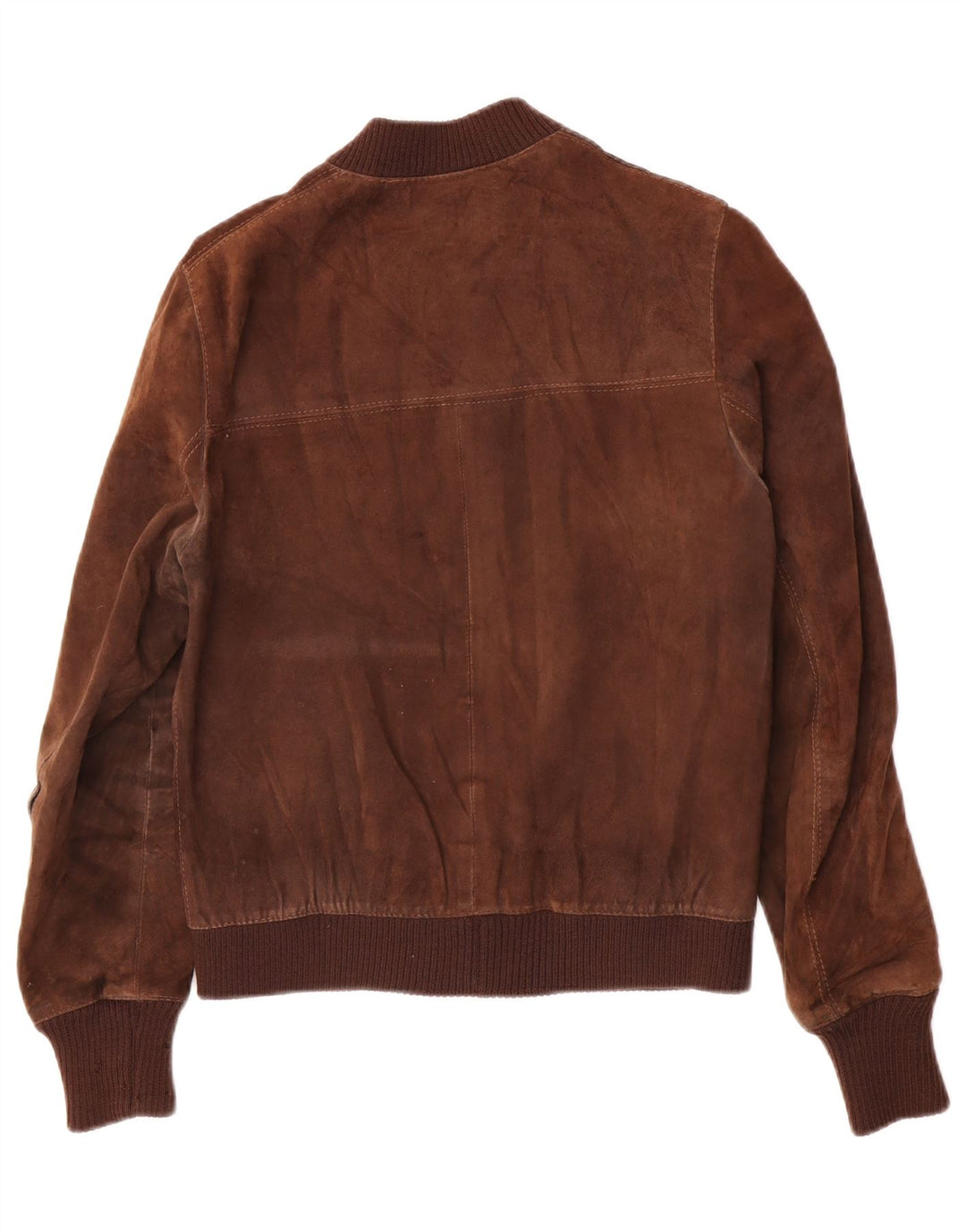 Veste Bomber En Daim Vintage Homme IT 48 Marron Moyen