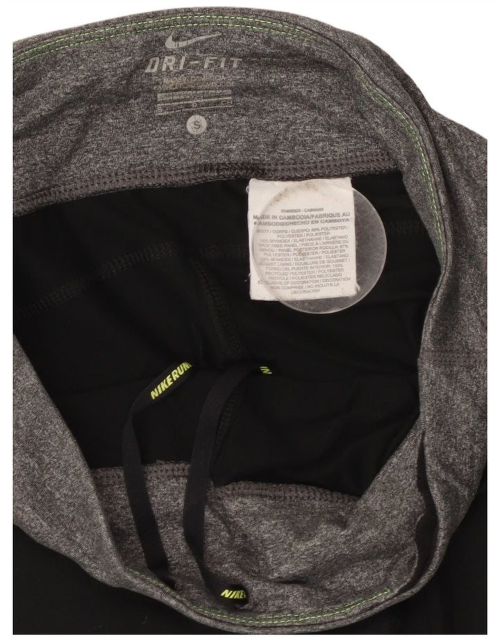 NIKE Legging Capri Dri Fit pour femme UK 10 Petit Noir Colorblock