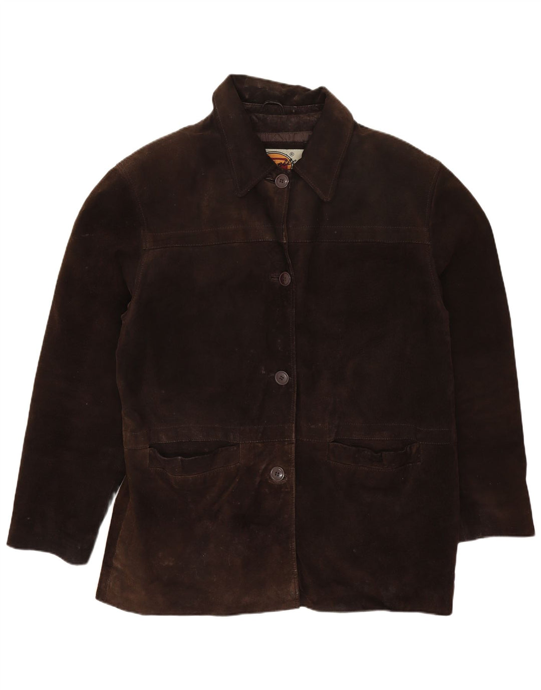 Gapelle Veste en daim surdimensionnée pour femme UK 10 Petit cuir marron