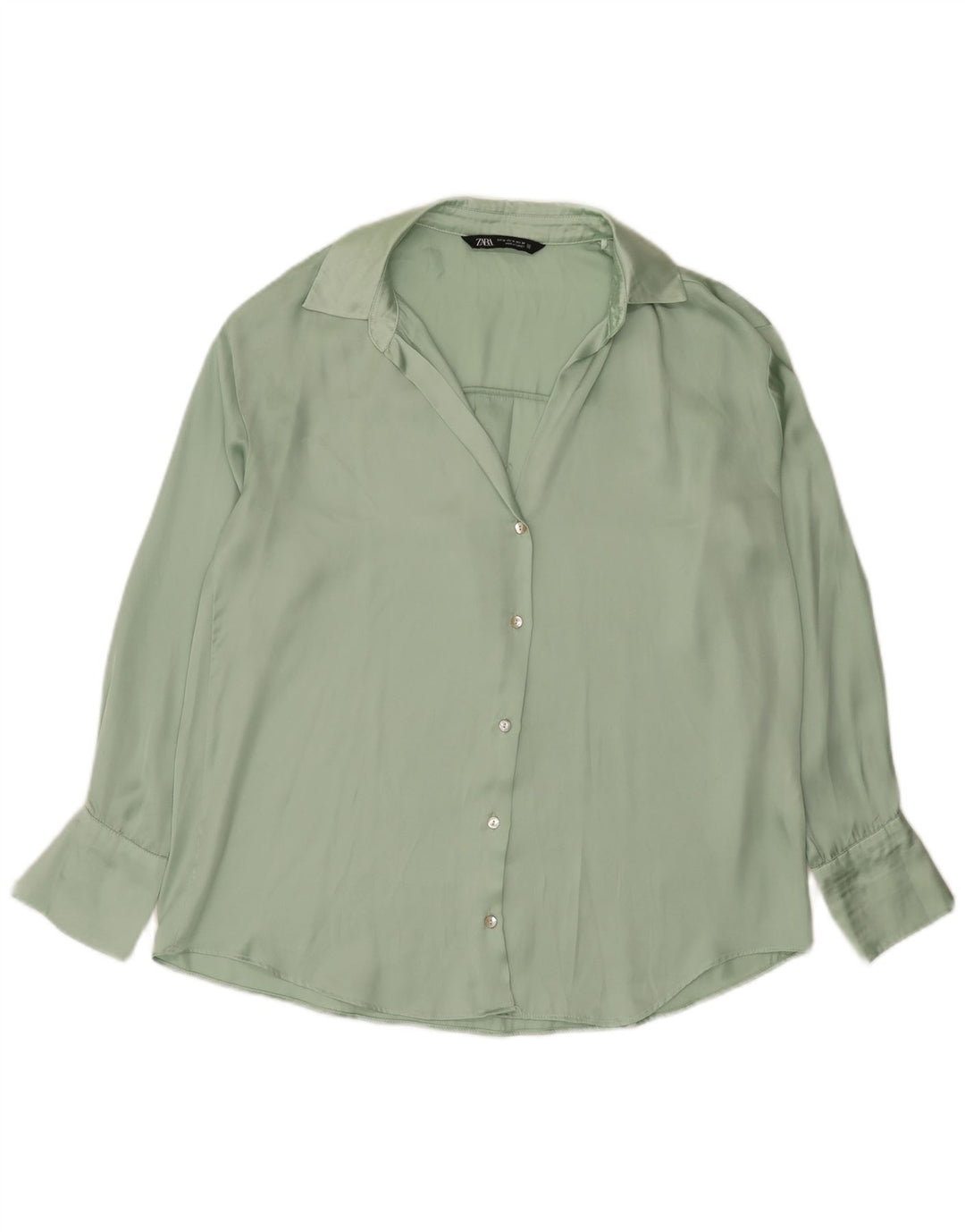 Chemisier surdimensionné pour femme Zara UK 44 en polyester vert moyen
