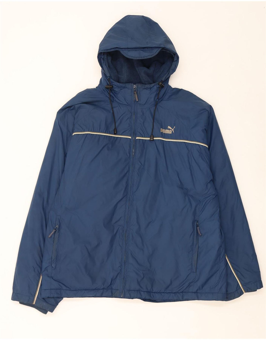 Puma Veste coupe-vent à capuche pour homme UK 40 Large Bleu marine
