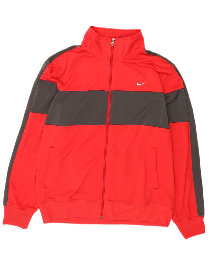 Nike Veste de survêtement pour homme UK 42/44 Large Rouge Colourblock