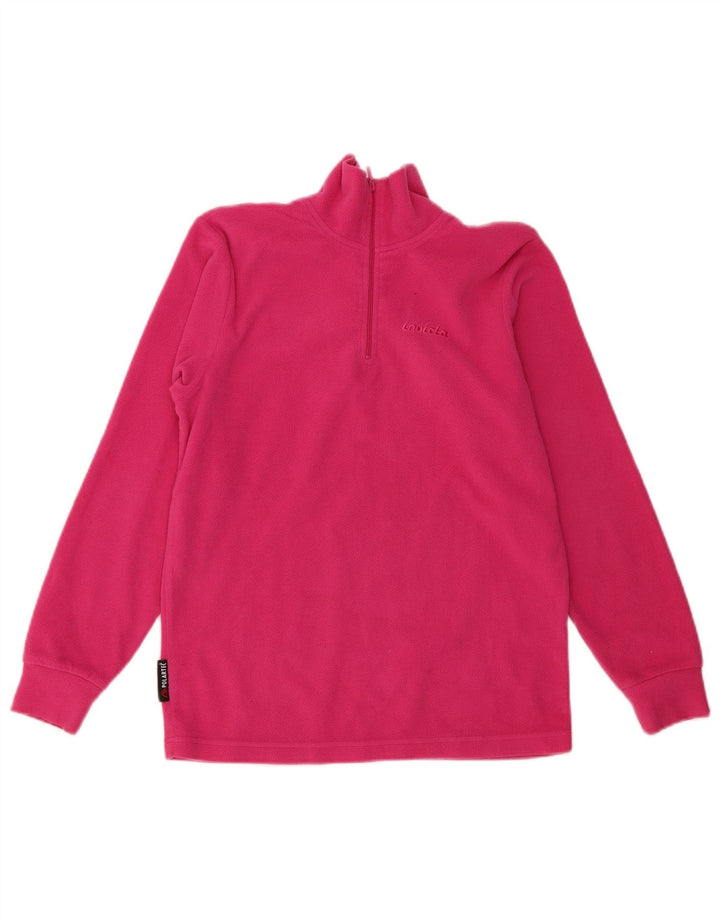Invicta Pull polaire à col zippé pour femme UK 12 Rose moyen Polyester