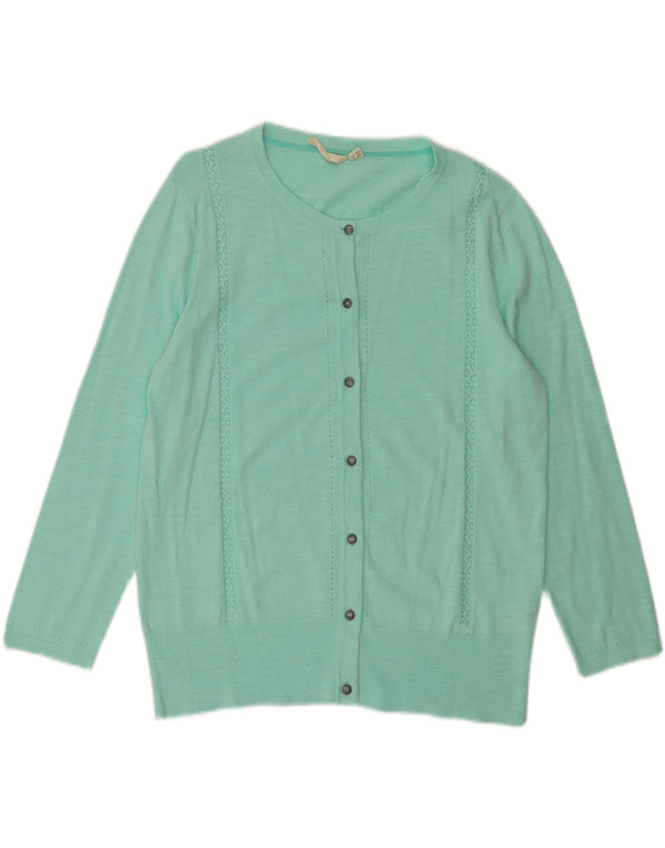 Pull Cardigan White Stuff Femme UK 18 XL Coton Turquoise