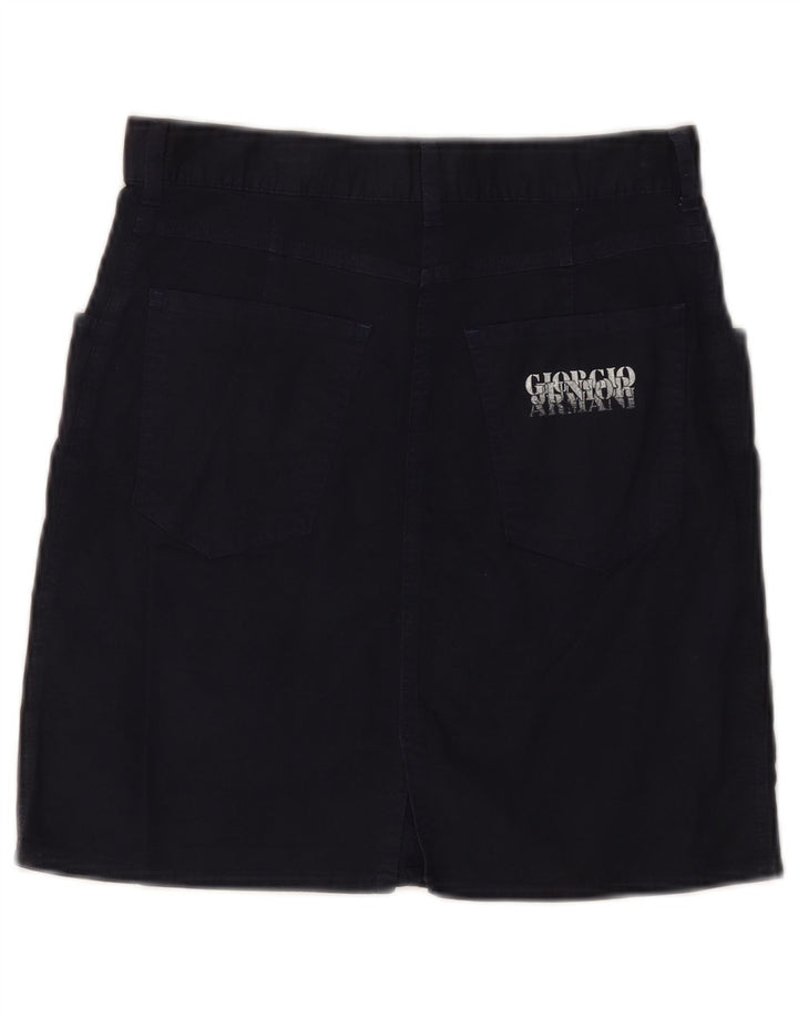 GIORGIO ARMANI Jupe Crayon Fille 11-12 ans W26 Bleu Marine Coton