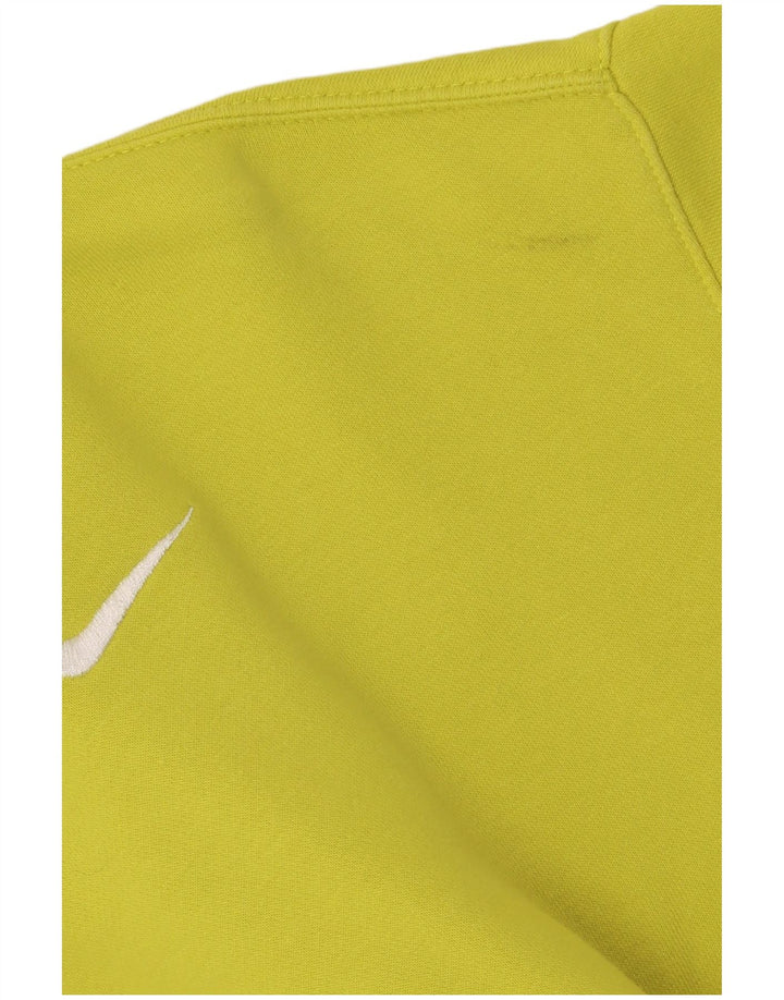 NIKE Pull à capuche surdimensionné pour femme UK 6 XS Jaune Coton