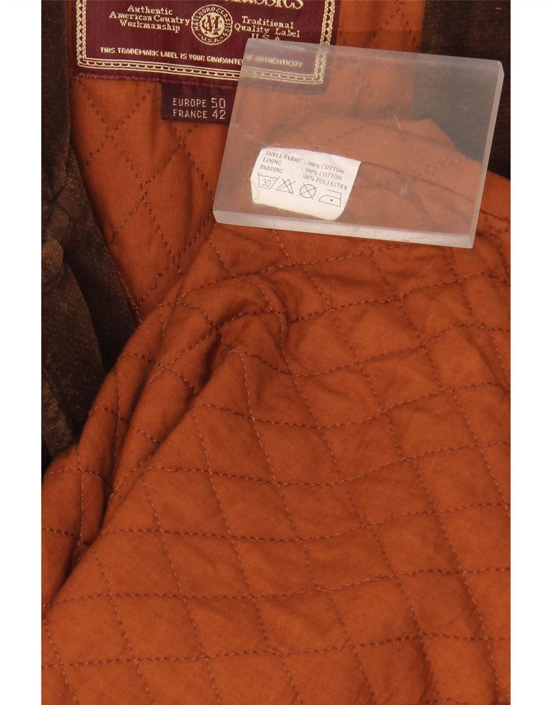 MARLBORO CLASSICS Veste militaire en velours côtelé pour homme EU 50 Grand coton marron