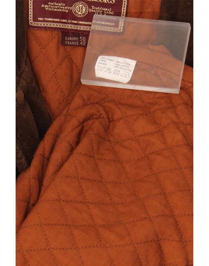 MARLBORO CLASSICS Veste militaire en velours côtelé pour homme EU 50 Grand coton marron