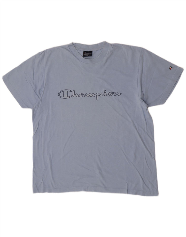 Champion T-Shirt Graphique Homme Grand Bleu Coton