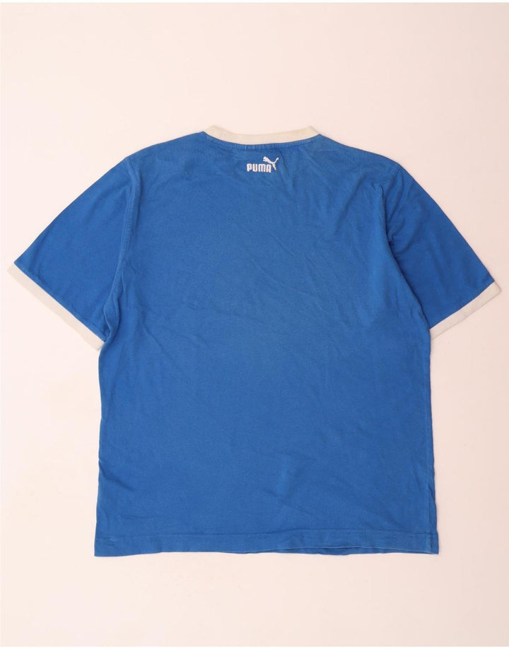 PUMA T-Shirt Graphique Homme XL Bleu Colorblock