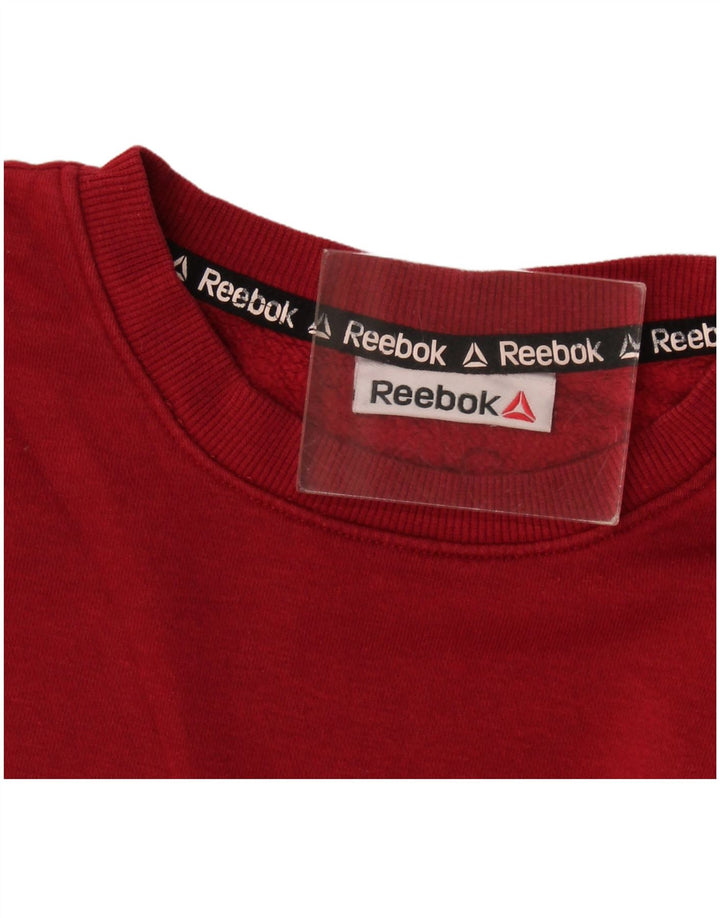 Reebok Sweatshirt Graphic Sweatshirt Jumper Large Homme Bordeaux