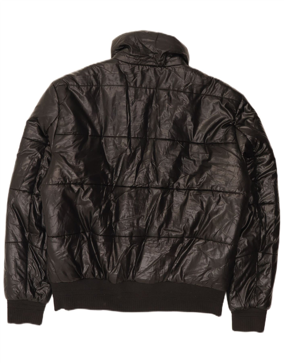 Zara Veste matelassée pour homme UK 40 Large Noir Polyester