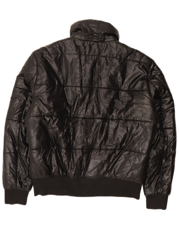 Zara Veste matelassée pour homme UK 40 Large Noir Polyester