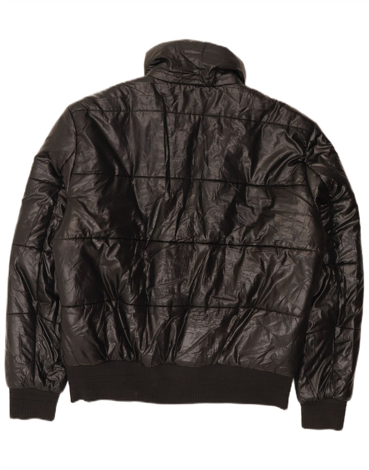 Zara Veste matelassée pour homme UK 40 Large Noir Polyester