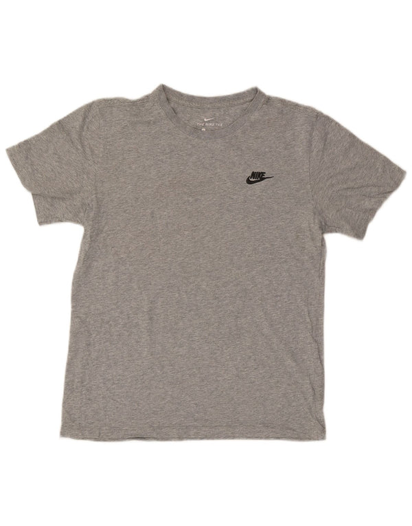 Nike T-Shirt Homme Petit Gris Moucheté Coton