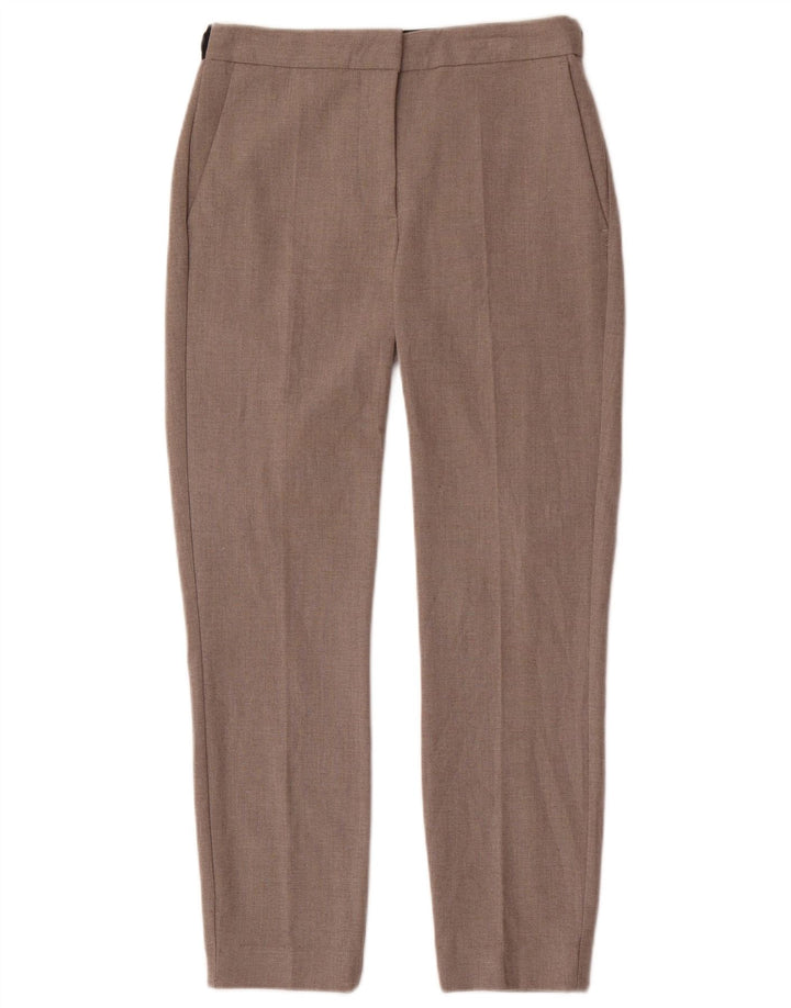 Pantalon Chino Slim Femme Zara Petit W28 L26 Gris Polyester