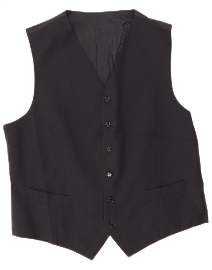 Angelico Gilet Homme IT 54 2XL Noir Laine Vierge