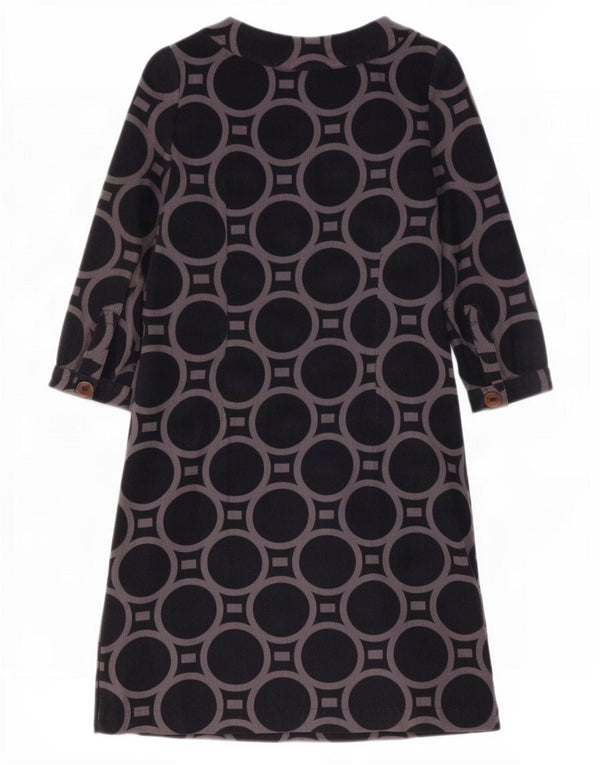 Robe basique en velours côtelé à manches 3/4 Boden pour femme UK 8 Small Gris Géométrique