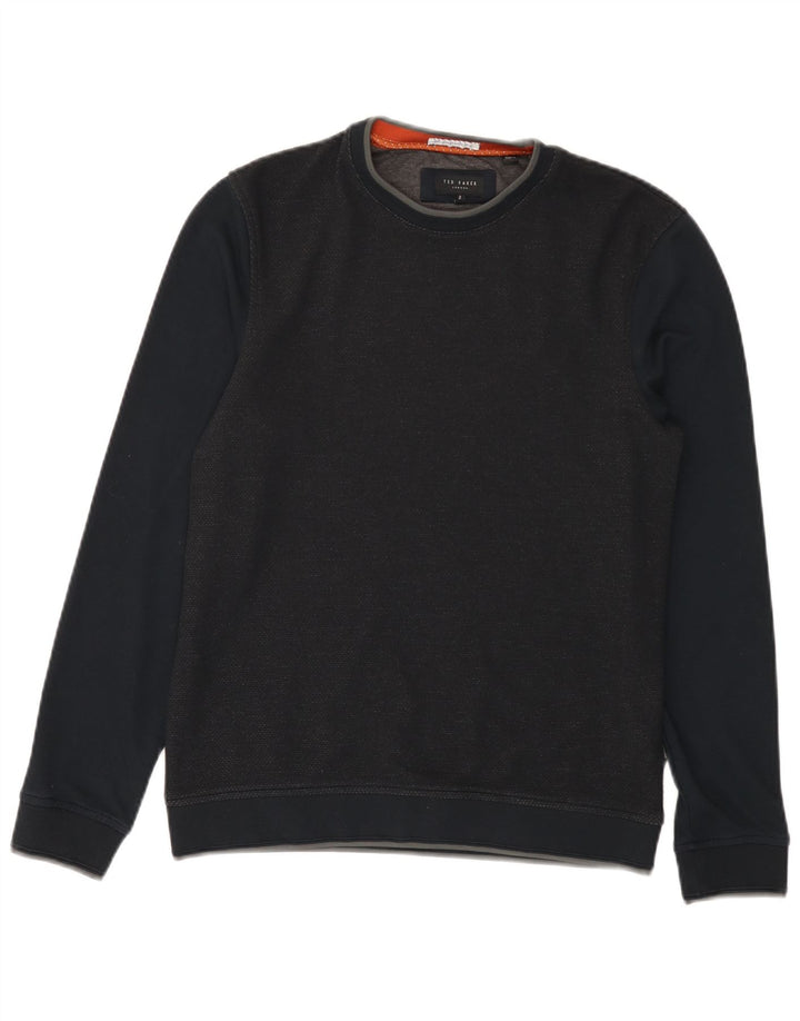 Ted Baker Sweat-shirt pour homme Taille 2 Petit Bleu marine Colorblock