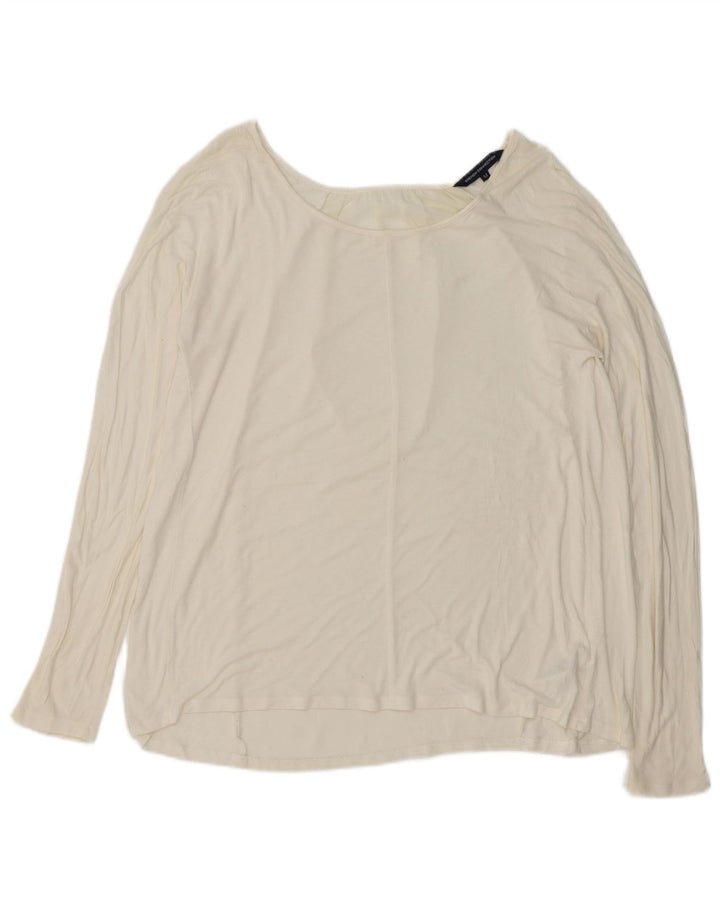 FRENCH CONNECTION Haut chemisier surdimensionné pour femme UK 14 Medium Off White