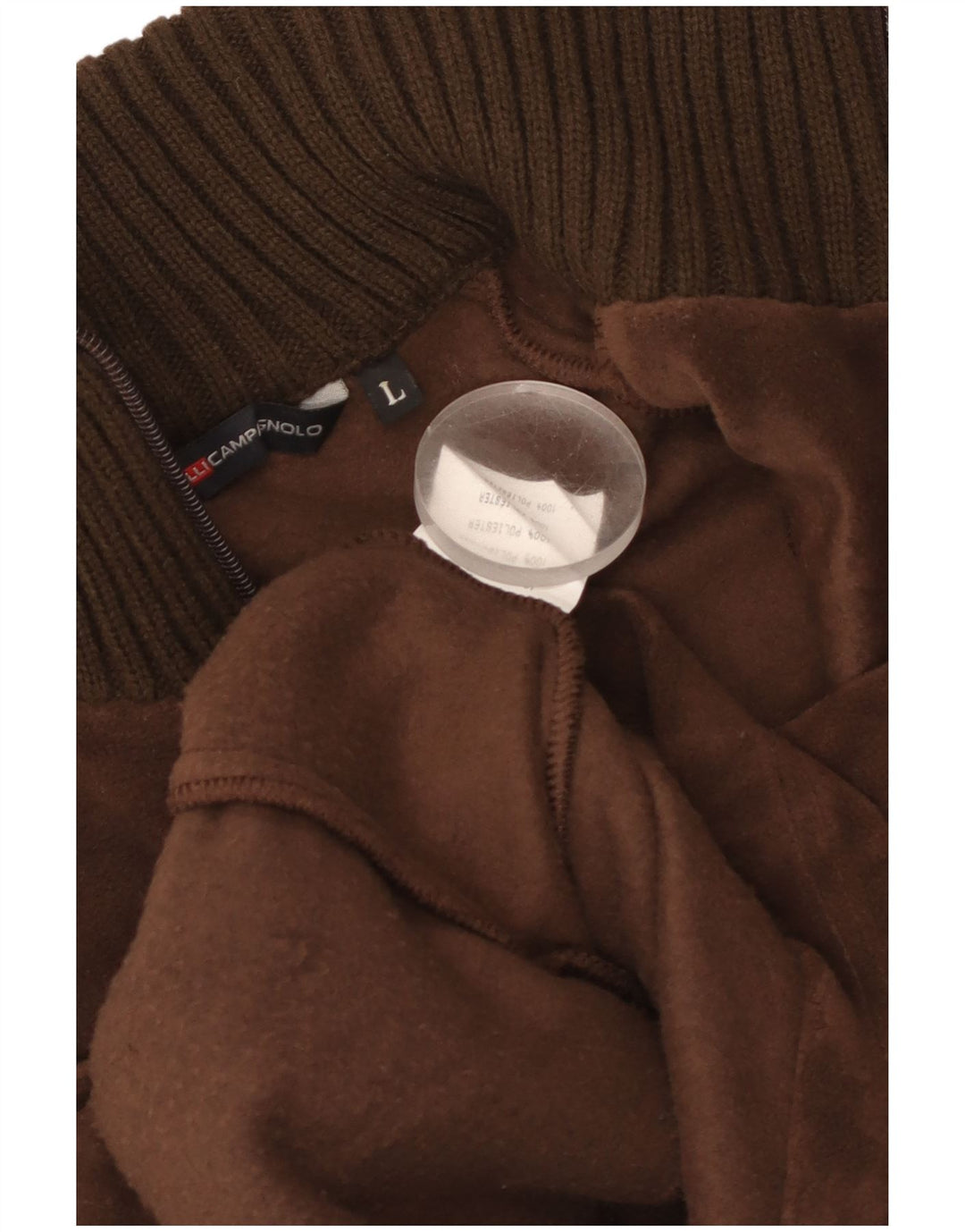 F.LLI CAMPAGNOLO Veste Polaire Femme UK 14 Large Marron Polyester