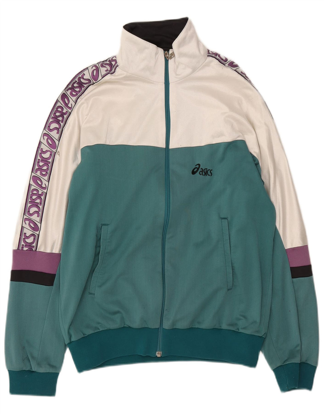 Asics Veste de Survêtement Graphique IT 50 Homme Vert Moyen Colourblock