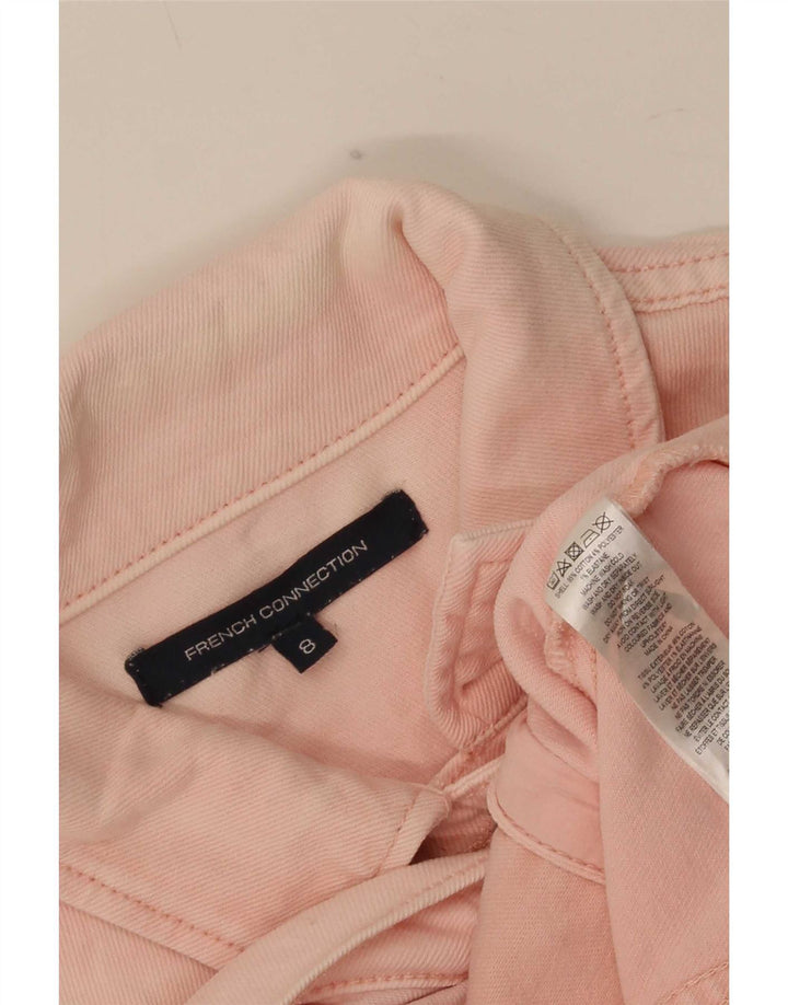 French Connection Veste en Jean Femme UK 8 Petit Rose Coton