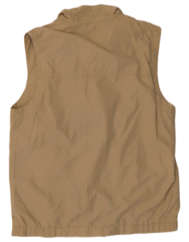 WAMPUM Gilet utilitaire pour hommes UK 38 Polyester beige moyen