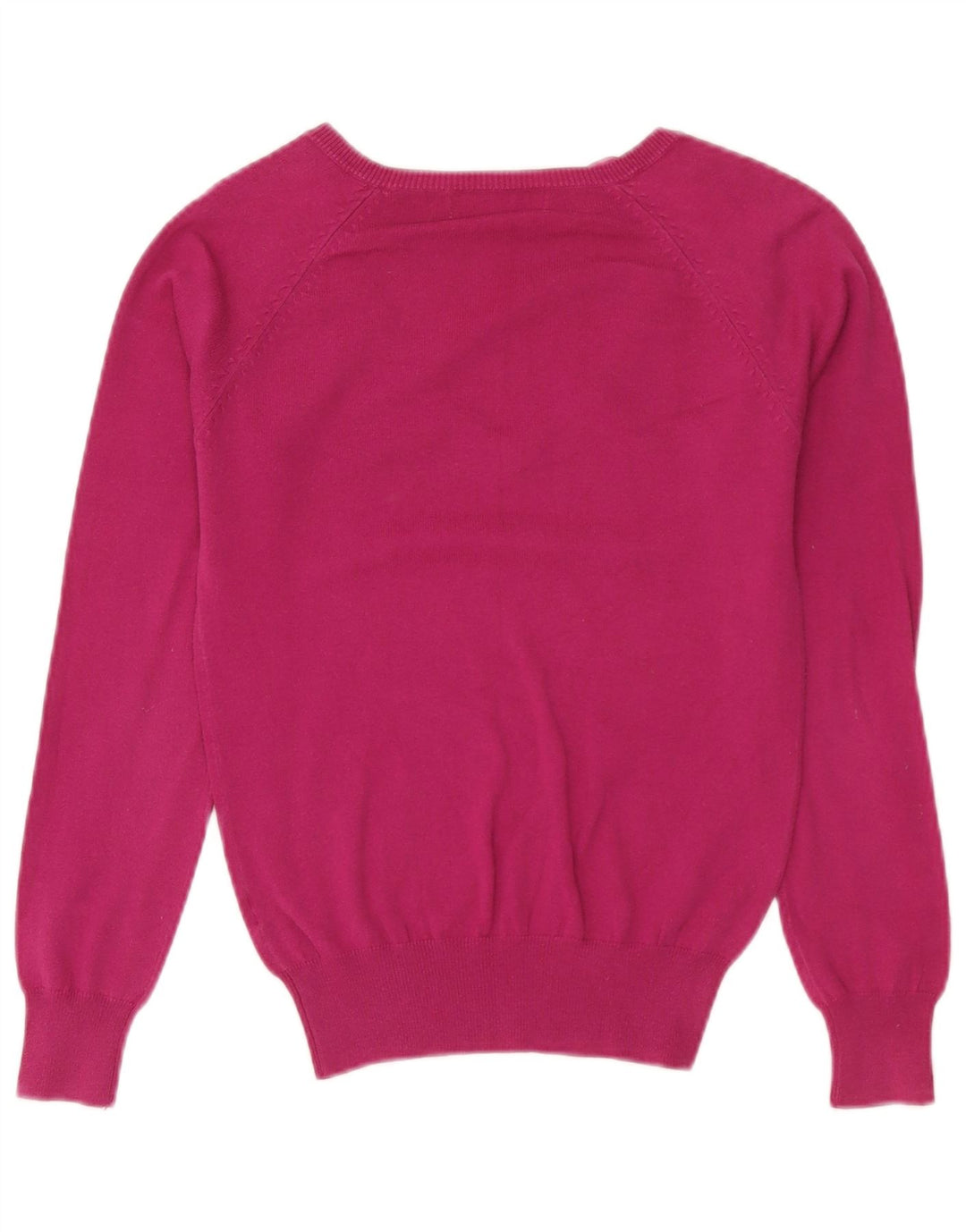 Zara Pull col V pour femme UK 12 Rose moyen