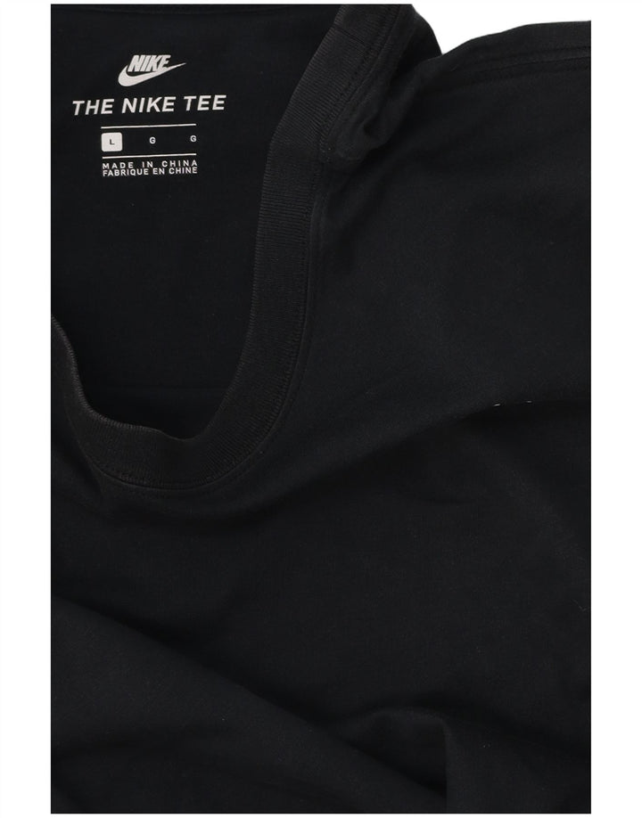 NIKE T-shirt graphique pour hommes, grand, noir, colour block